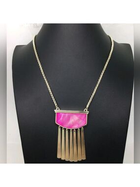 Kendra Scott Ellen Pink MOP Pendant Necklace NWOT 32"